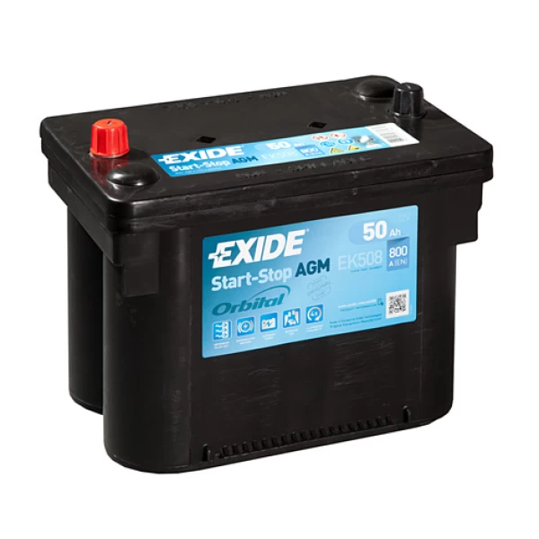EXIDE Battery AGM Start & Stop EK508 12V 50Ah 800CCA A(EN)