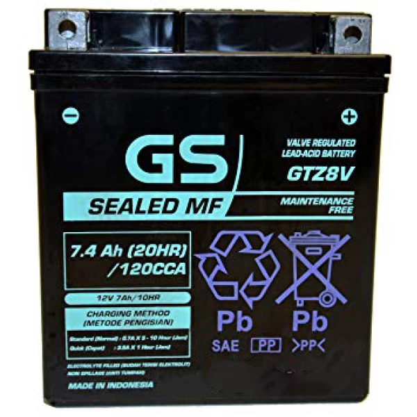 Μπαταρία GS AGM GTZ8V- 12V 7.4Ah (20HR) - 120CCA (EN)