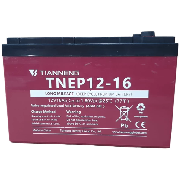 TIANNENG deep cycle Battery TNEP12-16 12V 16Ah (C20)