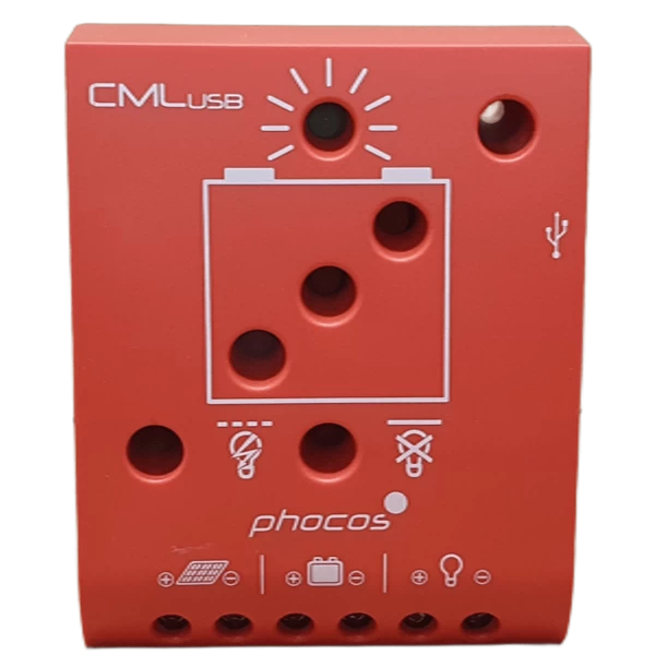 Ρυθμιστής φόρτισης φωτοβολταϊκών PHOCOS CML-USB-10 PWM 12V 10A