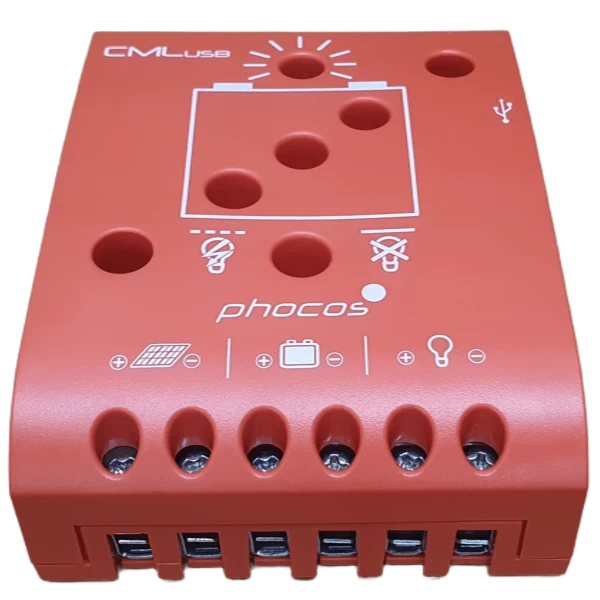 Ρυθμιστής φόρτισης φωτοβολταϊκών PHOCOS CML-USB-05 PWM 12V 5A