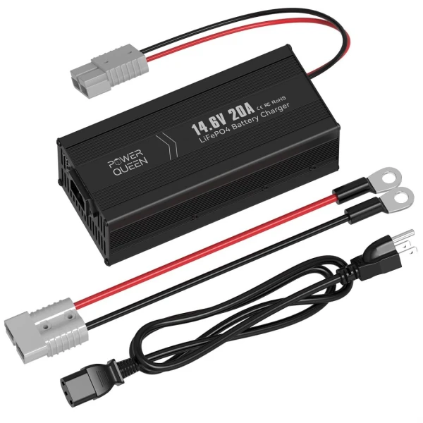 Lithium battery charger POWER QUEEN 14.6V 20A LiFePO4 - Heavy Duty