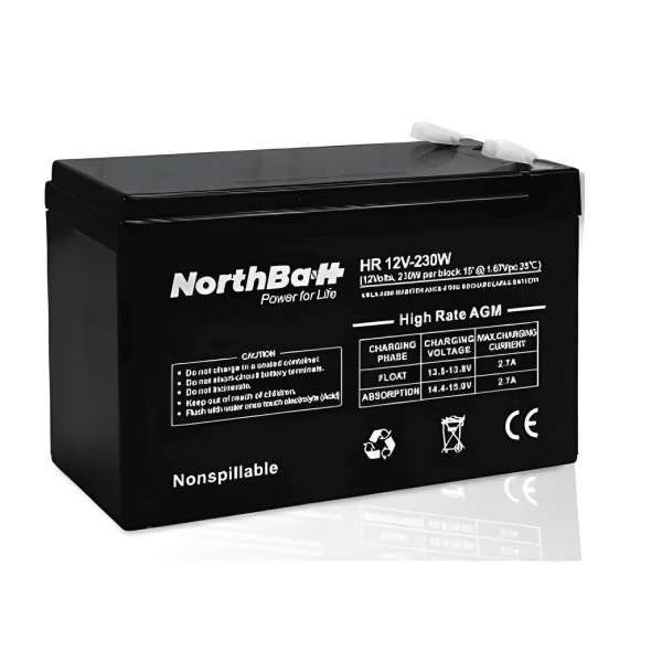 Μπαταρία NORTHBATT HR12V-230W 12V 230W High Rate VRLA - AGM