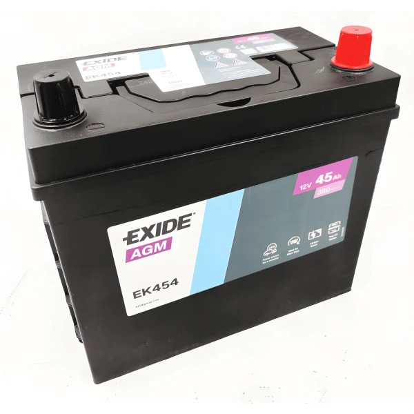 EXIDE Battery AGM Start & Stop EK454 12V 45Ah 380CCA A(EN)