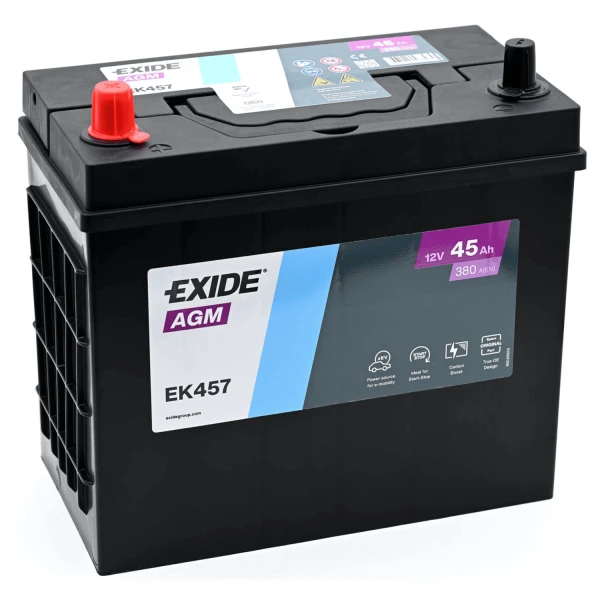 Μπαταρία EXIDE AGM Start & Stop EK457 12V 45Ah 380CCA A(EN)