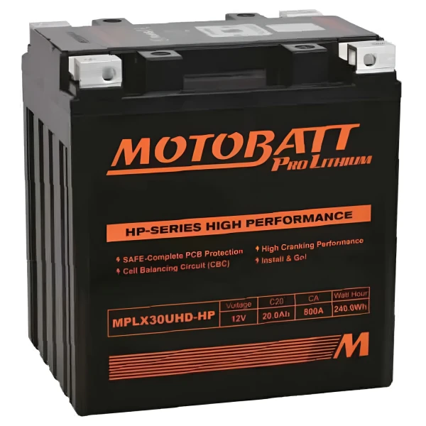 Μπαταρία MOTOBATT MPLX30UHD-HP Lithium 12V 20Ah (C20) 650CCA