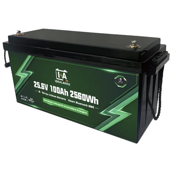IDEALAKKU lithium battery IB-24-100 LifePo4 25.6V 100Ah 2560Wh with bluetooth