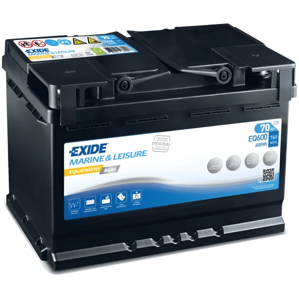 Μπαταρία EXIDE EQ600 12V 70Ah Equipment AGM
