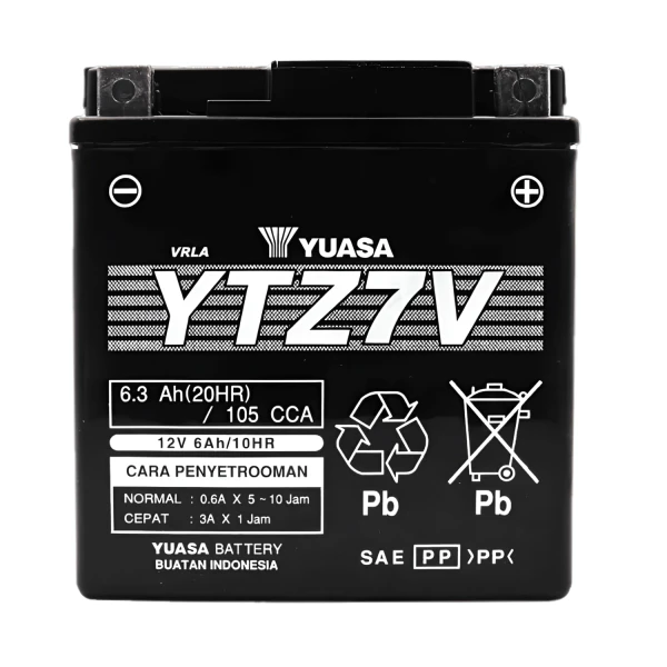YUASA Battery YTZ7V 12V 6.3Ah C20 105A CCA