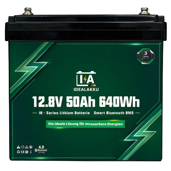 IDEALAKKU IB-12-50 lithium battery LifePo4 12.8V 50Ah 604Wh με bluetooth