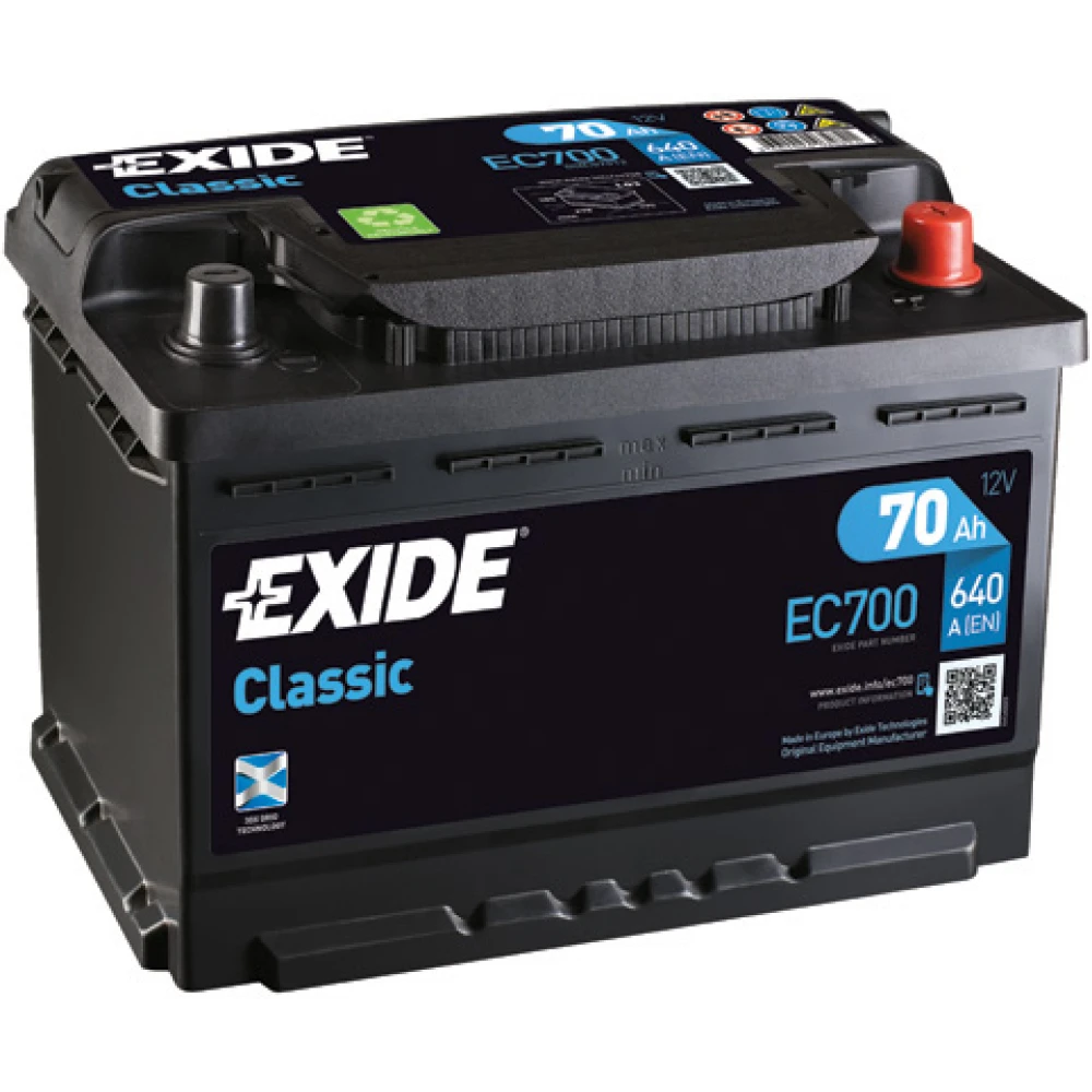 Μπαταρία EXIDE Classic EC700 12V 70Ah 640CCA A(EN)
