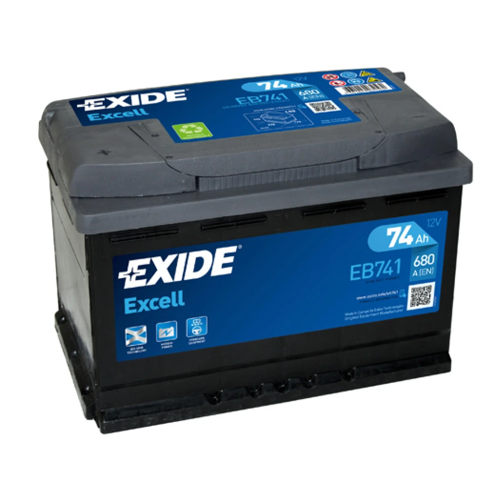 Μπαταρία EXIDE Excell EB741 12V 74Ah 680CCA A(EN)