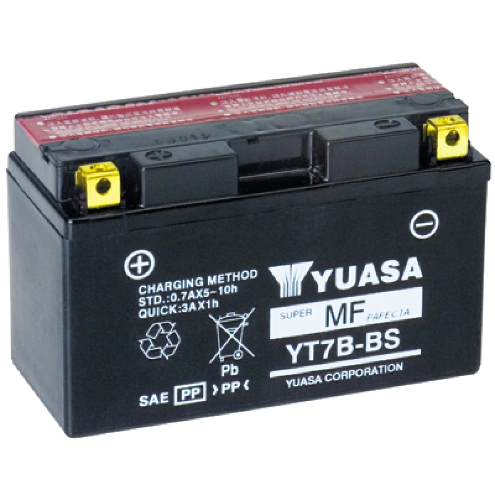 YUASA Battery YT7B-BS 12V 6.5Ah 120CCA (EN)