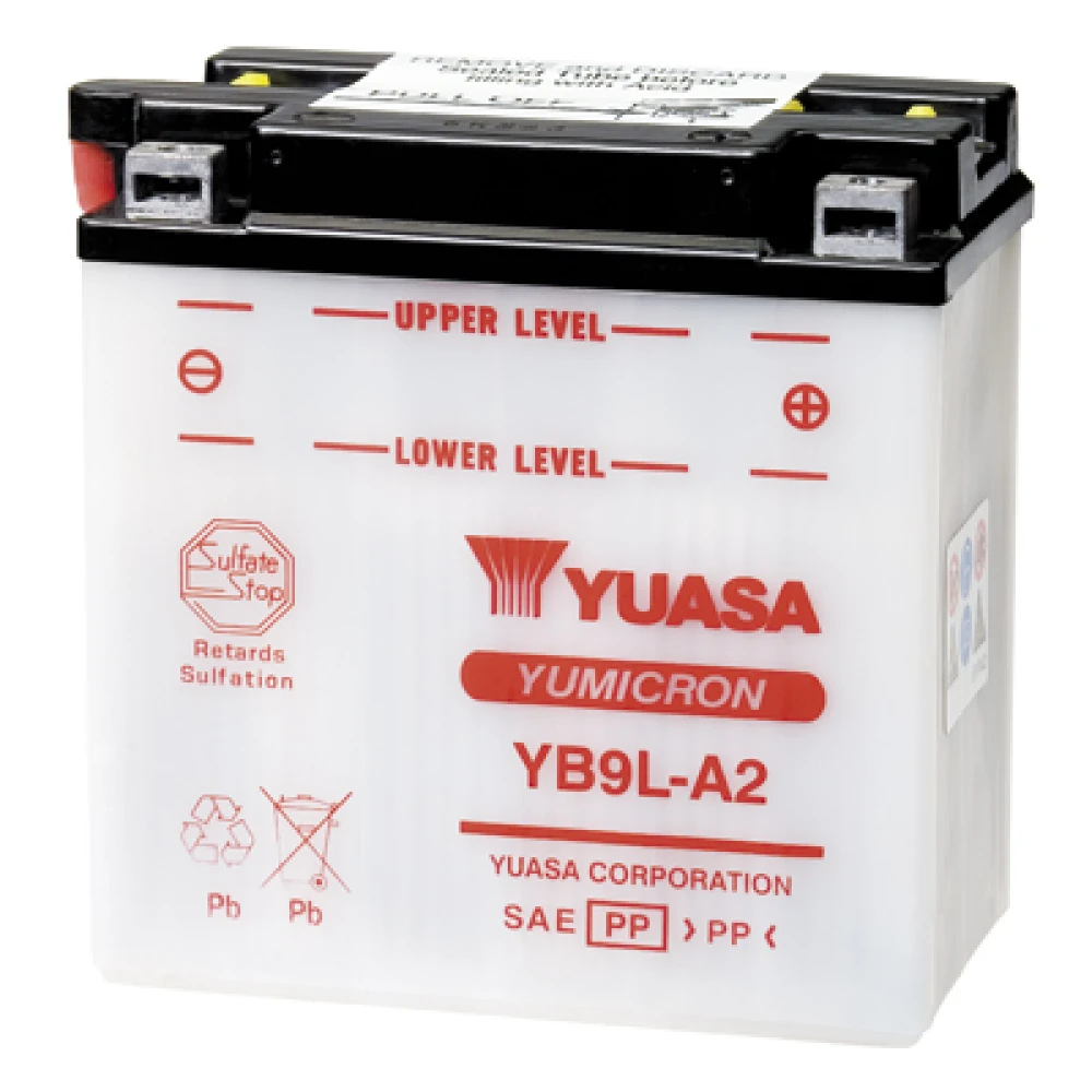 Μπαταρία YUASA Yumicron YB9L-A2 12V 9Ah 124CCA (EN)