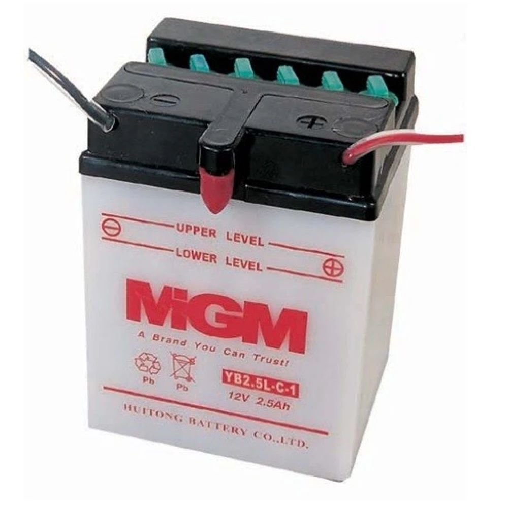 Μπαταρία μοτοσυκλετών MGM Yumicron YB2.5L-C - 12V 2.5 (10HR) - 19 CCA (EN) εκκίνησης