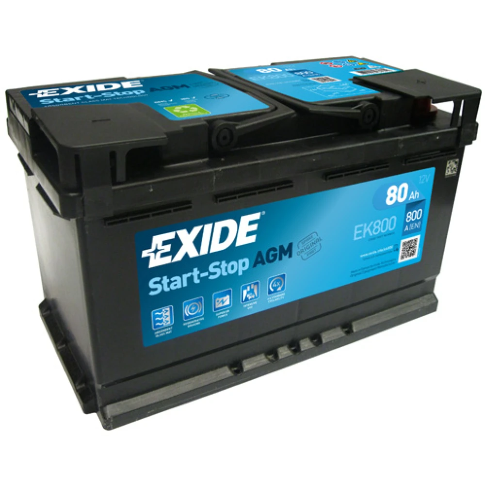 Μπαταρία EXIDE AGM Start & Stop EK800 12V 80Ah 800CCA A(EN)
