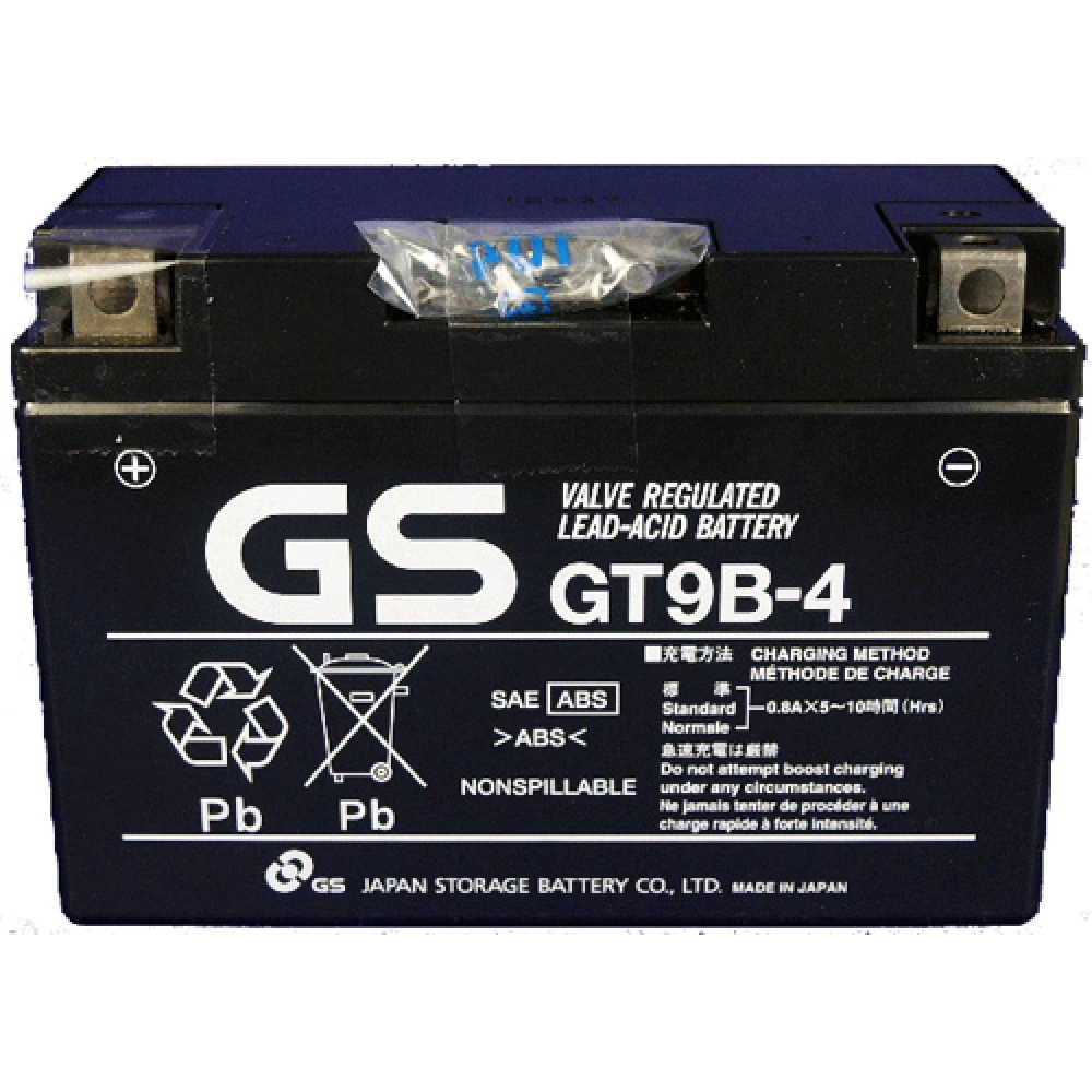 GS Battery AGM GT9B-4 12V 8Ah (10HR) 130CCA (EN)