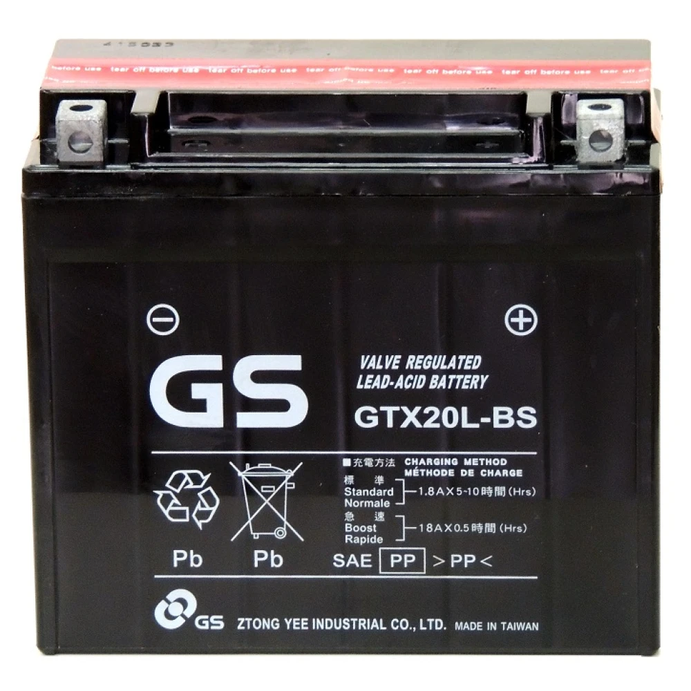 Μπαταρία GS AGM GTX20L-BS 12V 18Ah (10HR) 270CCA (EN)