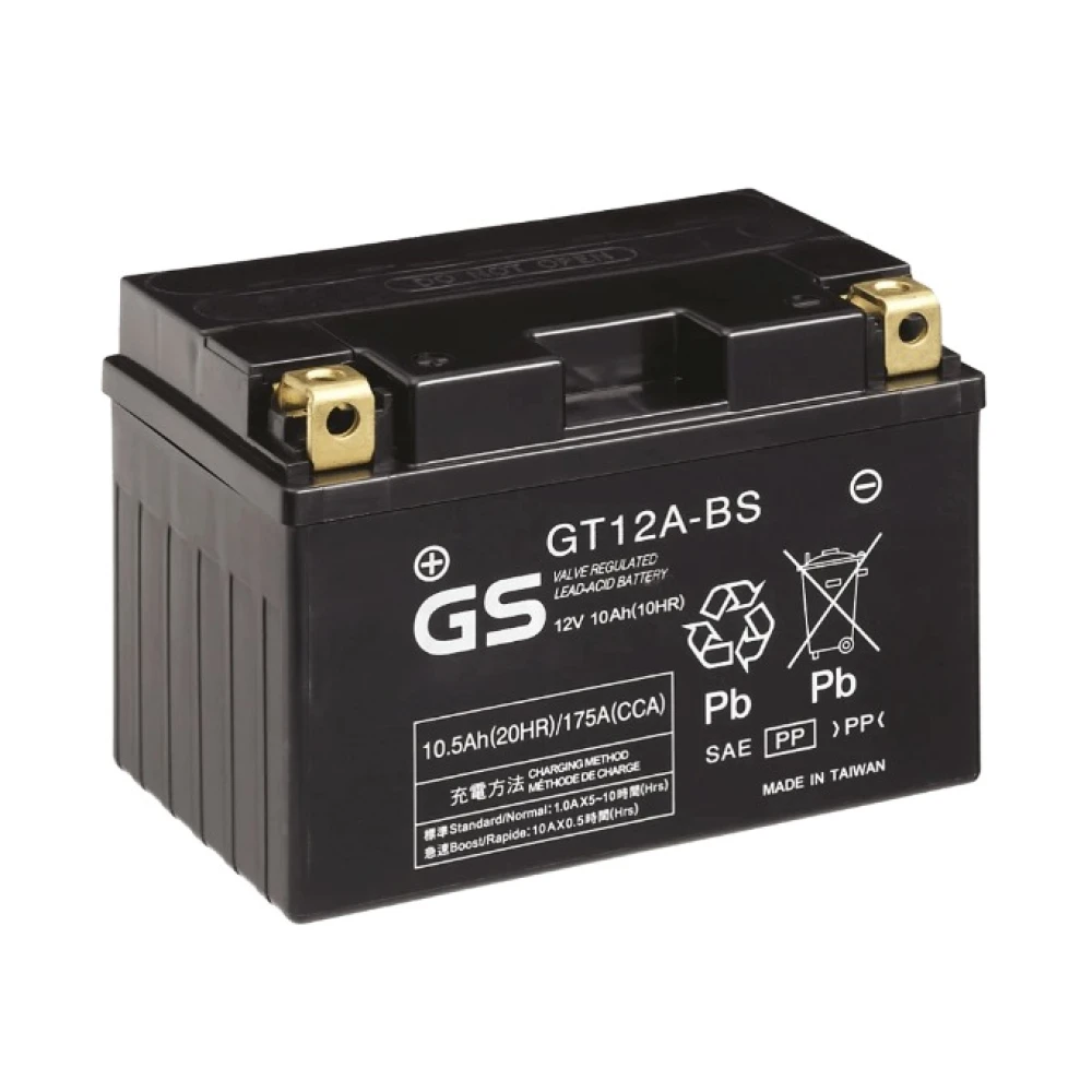 GS AGM Battery GT12A-BS 12V 10Ah (10HR) 175CCA (EN)