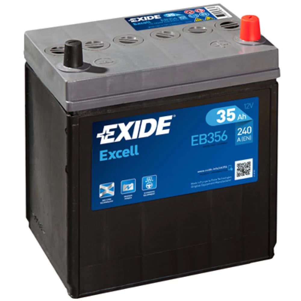 EXIDE Battery Excell EB356 12V 35Ah 240CCA
