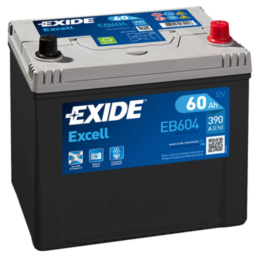  Μπαταρία EXIDE Excell EB604 12V 60Ah 390CCA A(EN)