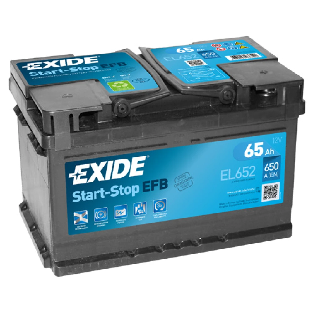 Μπαταρία EXIDE EFB Start & Stop EL652 12V 65Ah 650CCA A(EN)