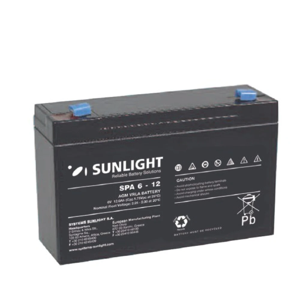 SUNLIGHT Battery SPA6-12 6V 12Ah (C20) VRLA - AGM
