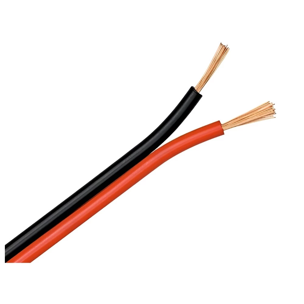 Καλώδιο ήχου 2X2.5mm² ανά μέτρο (κόκκινο-μαύρο)