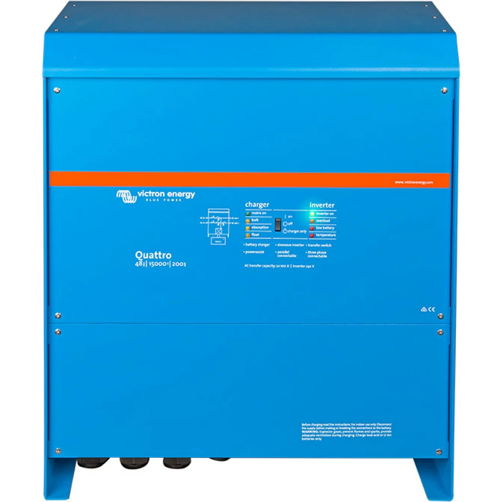 Μετατροπέας - inverter με φορτιστή DCAC καθαρού ημιτόνου Victron Quattro 48/15000/200-100/100