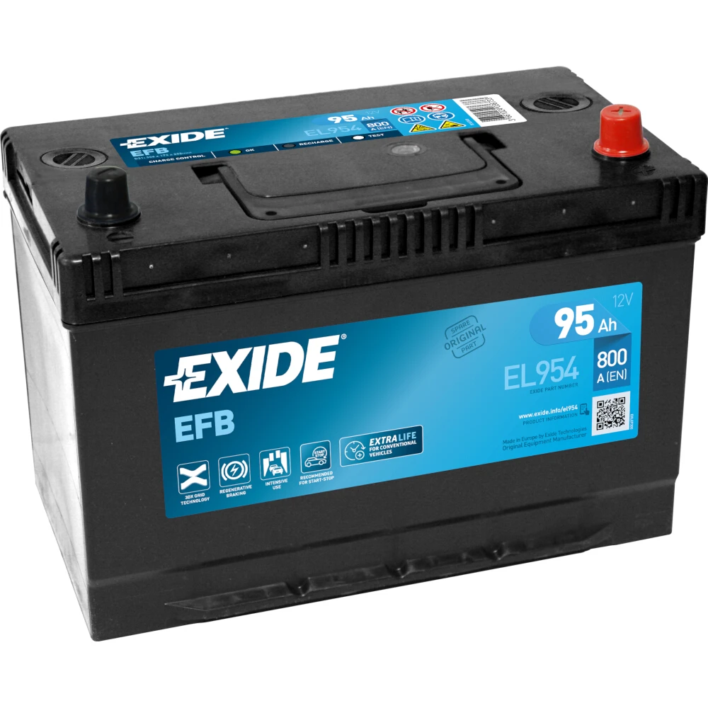 Μπαταρία EXIDE EFB Start & Stop EL954 12V 95Ah 800CCA A(EN)