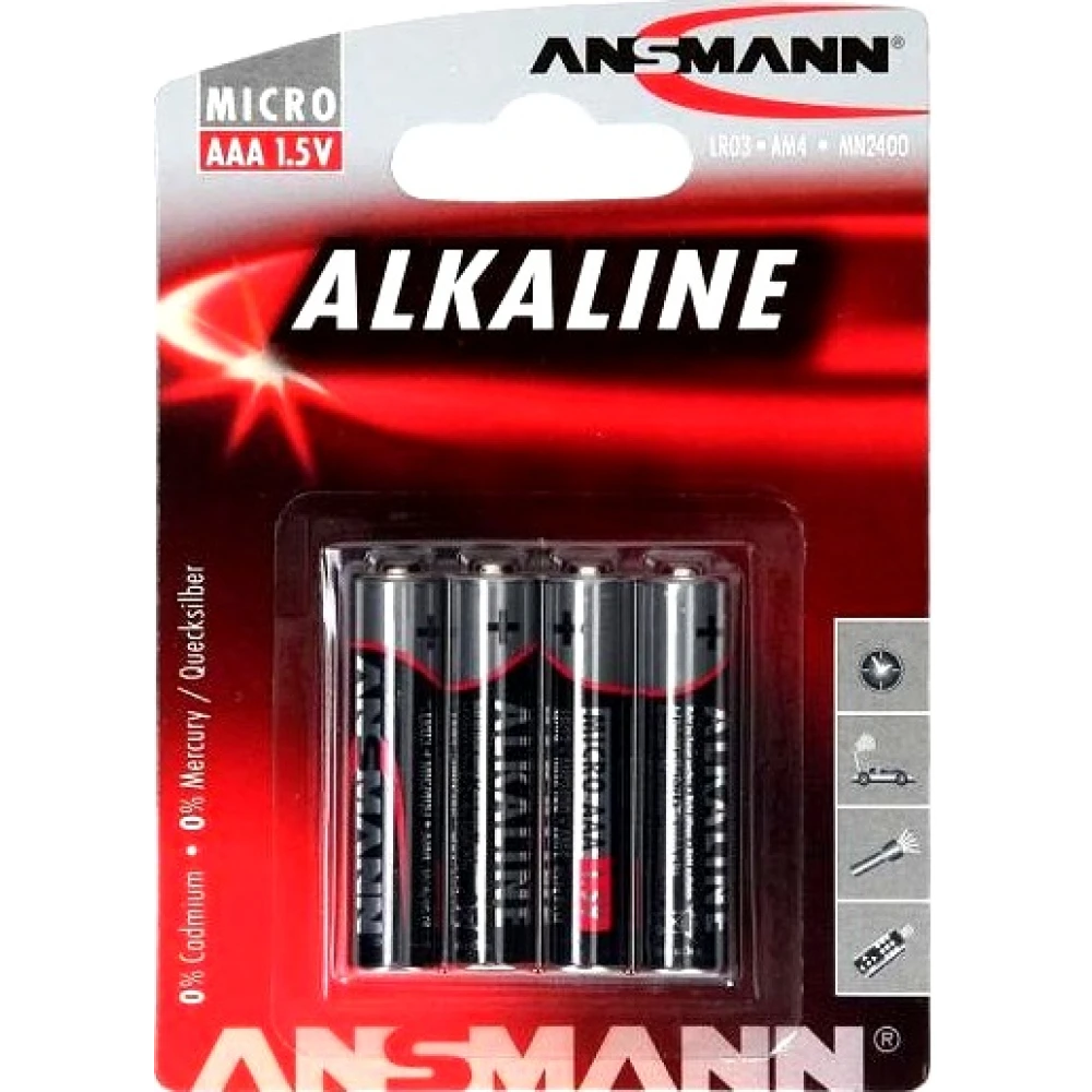 Αλκαλική μπαταρία Ansmann AAA LR3 1,5V (4 τεμ.)