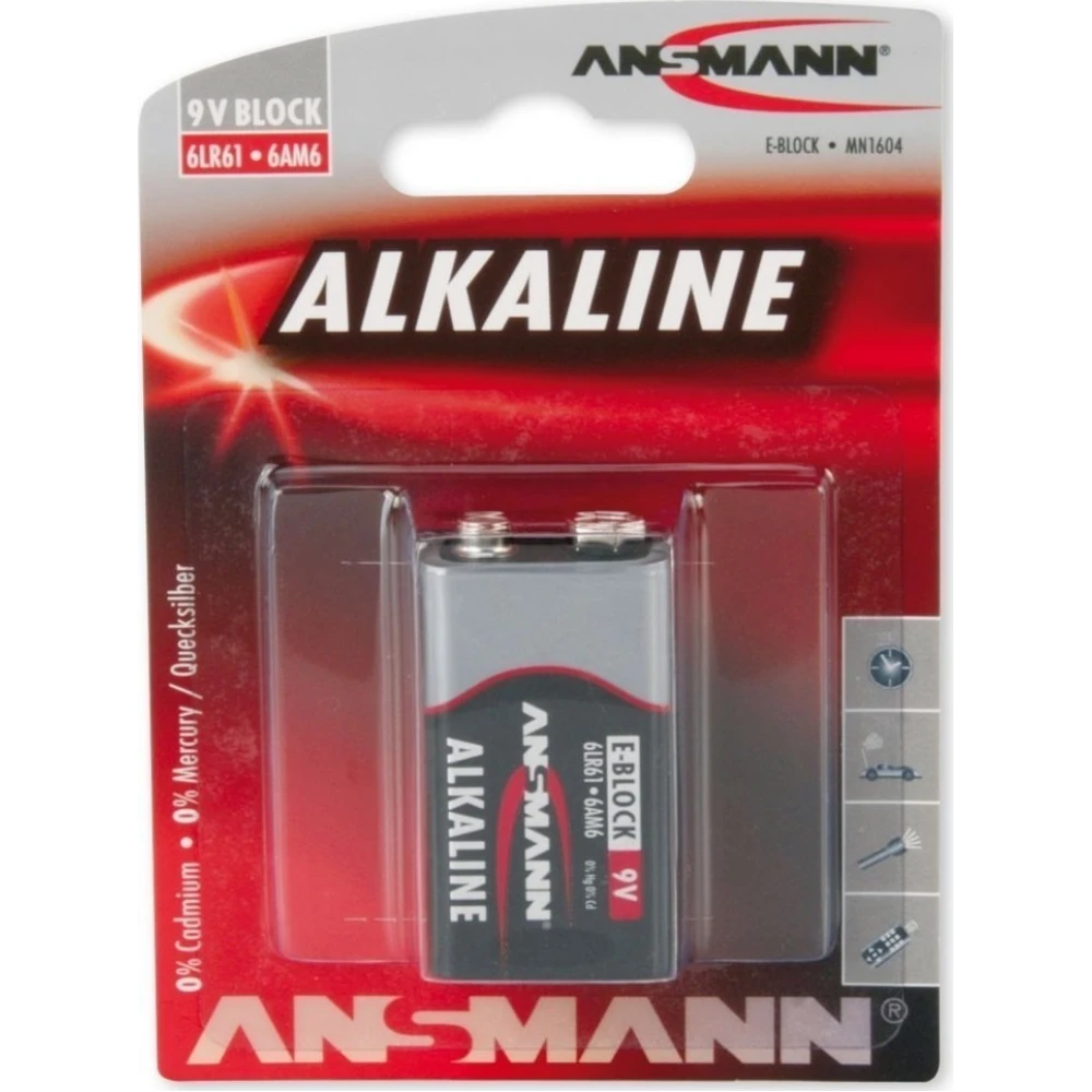 Αλκαλική μπαταρία ANSMANN 6LF22 9V