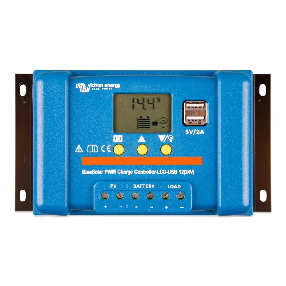 Ρυθμιστής φόρτισης φωτοβολταϊκών VICTRON BlueSolar PWM-LCD&USB 12-24V 30A