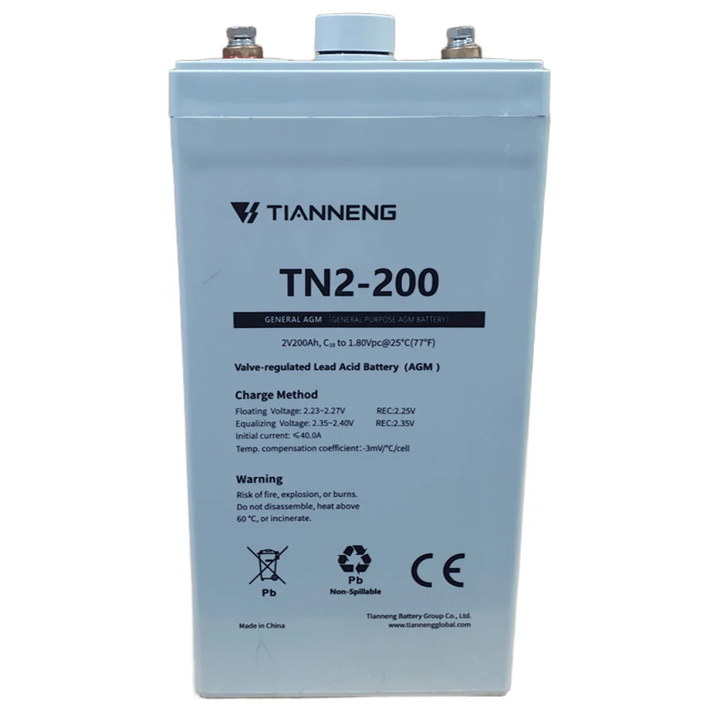Μπαταρία TIANNENG TN2-200 2V 200Ah (C10) βαθιάς εκφόρτισης