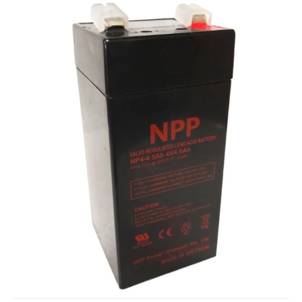 Μπαταρία NPP 4V-4.5A VRLA - AGM τεχνολογίας - 4V 4.5Ah (C20)