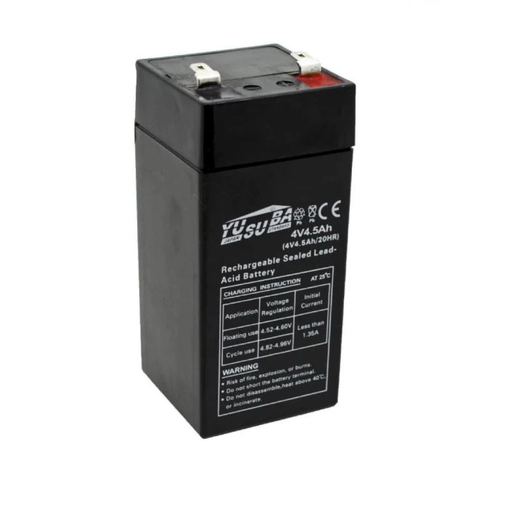 Μπαταρία YUSUBA 4V-4.5A VRLA - AGM τεχνολογίας - 4V 4.5Ah (C20) 