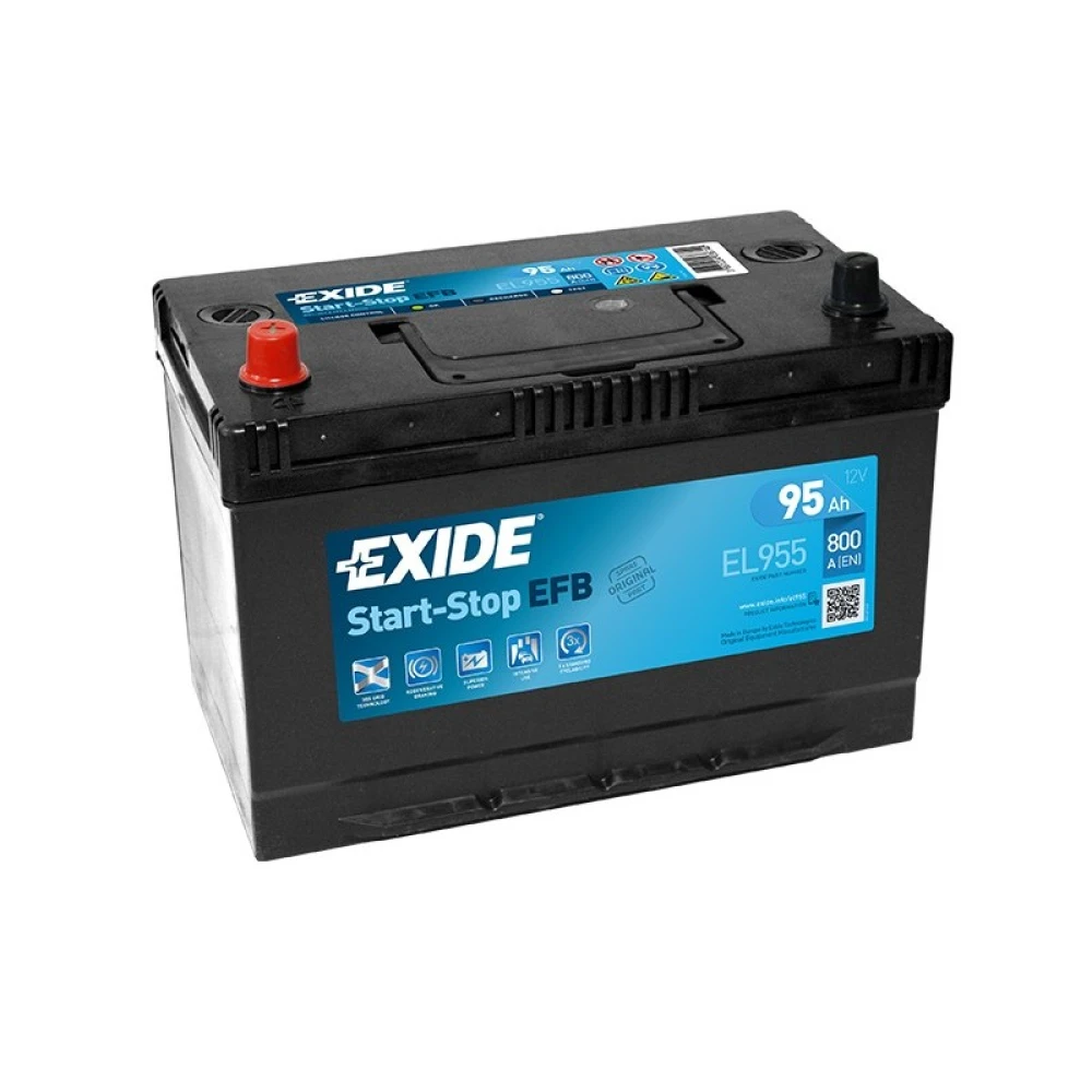 Μπαταρία αυτοκινήτου Exide EFB Start & Stop EL955 - 12V 95 Ah - 800CCA A(EN) Εκκίνησης