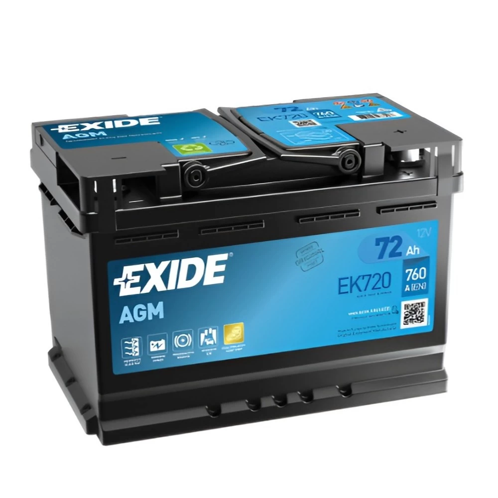 Μπαταρία EXIDE AGM Start & Stop EK720 12V 72Ah 760CCA A(EN)
