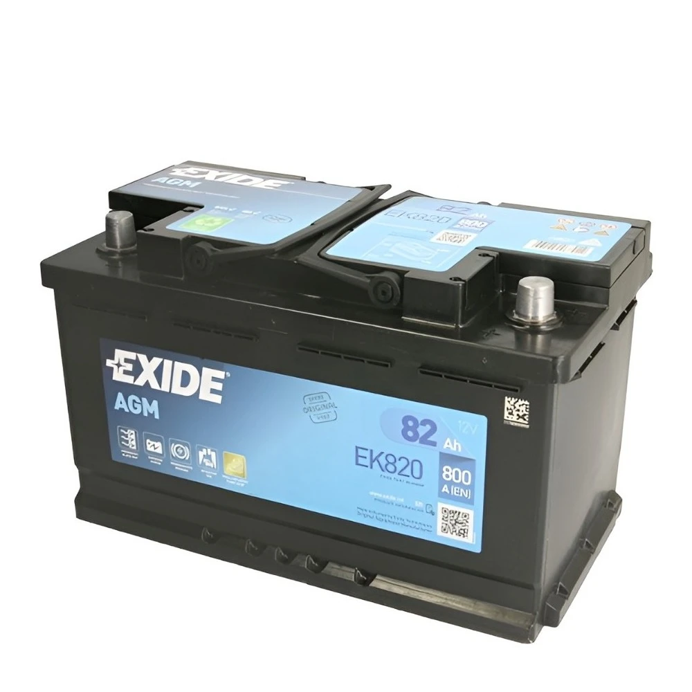 Μπαταρία EXIDE AGM Start & Stop EK820 12V 82Ah 800CCA A(EN)