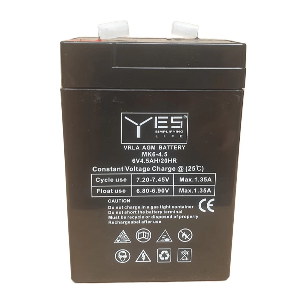 YES Battery MK6-4.5 6V 4.5Ah VRLA-AGM