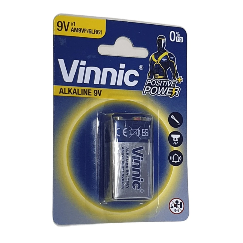 Αλκαλική μπαταρία VINNIC AM9VF/6LR61 9V