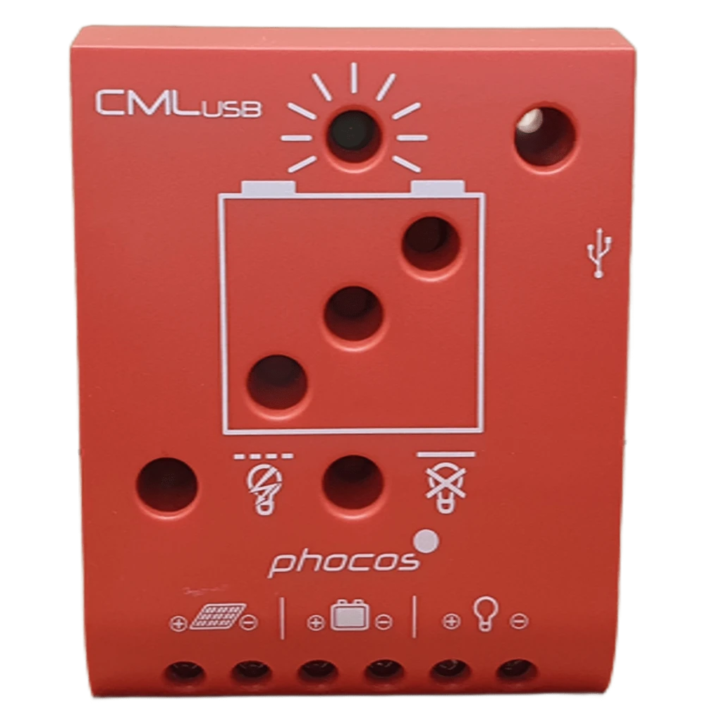 Ρυθμιστής φόρτισης φωτοβολταϊκών PHOCOS CML-USB-10 PWM 12V 10A