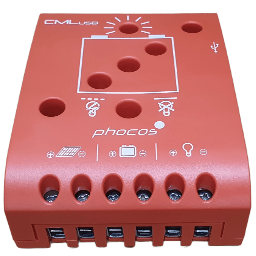 Ρυθμιστής φόρτισης φωτοβολταϊκών PHOCOS CML-USB-05 PWM 12V 5A