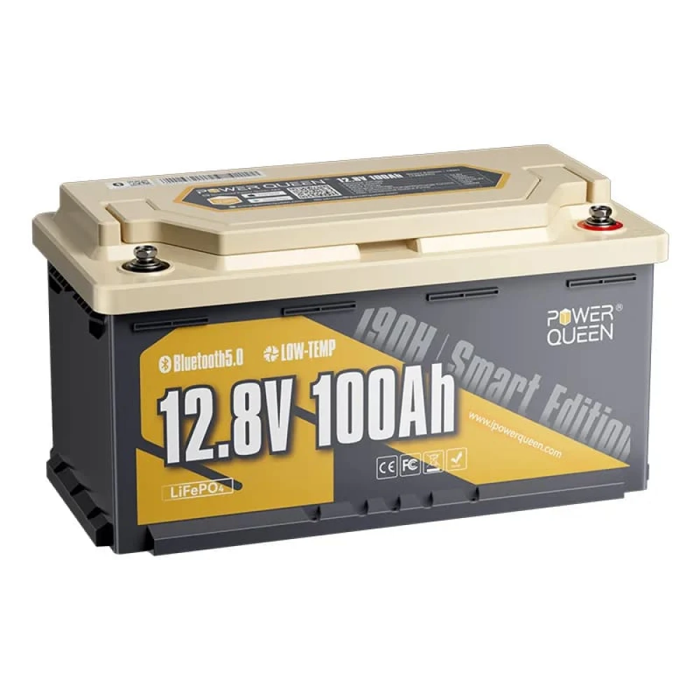 Μπαταρία λιθίου Power Queen LifePo4 12.8V 100Ah 190H Smart