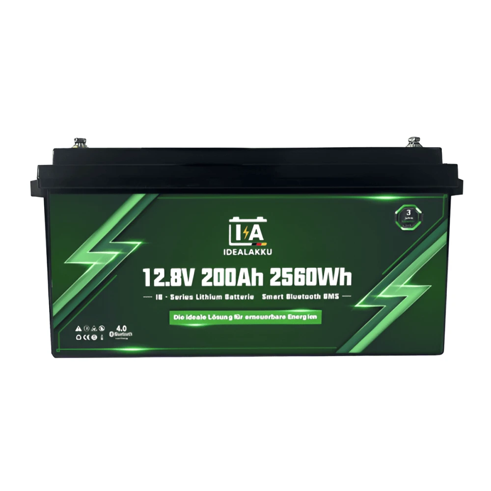 IDEALAKKU IB-12-200H lithium battery LifePo4 12.8V 200Ah 2560Wh με bluetooth