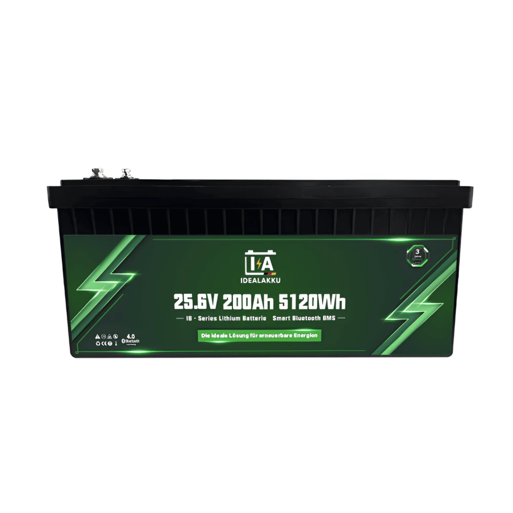 IDEALAKKU lithium battery IB-24-200H LifePo4 25.6V 200Ah 5120Wh with bluetooth