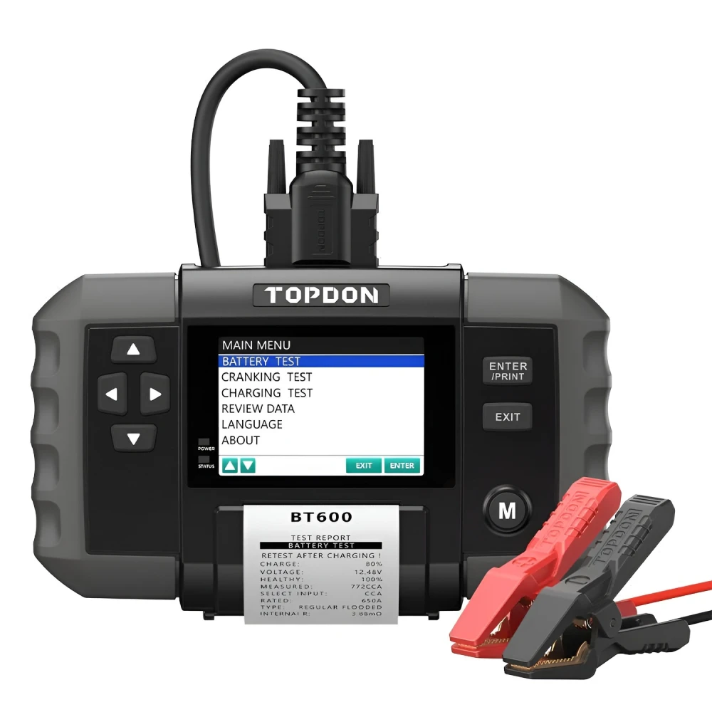 Διαγνωστικό Μπαταριών TOPDON BT600 12V/24V με Εκτυπωτή